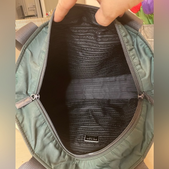 Prada dark green nylon tessuto tote - Picture 8 of 16